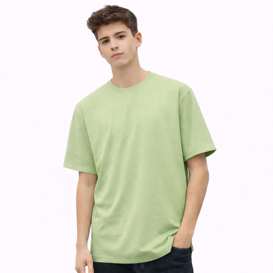 Çocuk Oversize Tişört-Fıstık Yeşili